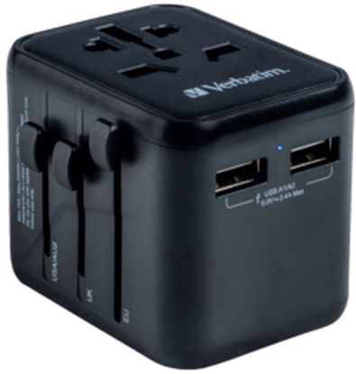 Attēls no Adapteris Verbatim Universal Travel 2 x USB