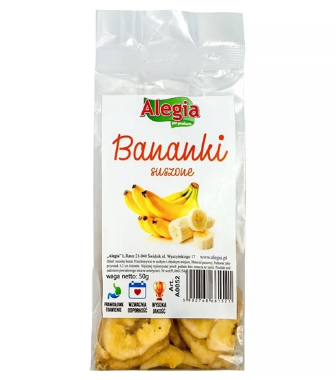 Picture of ALEGIA Dried bananas - treat for rodents and rabbits - 60g