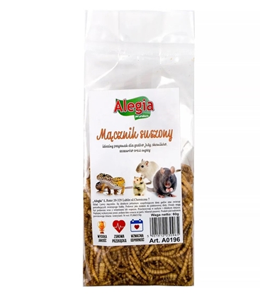 Attēls no ALEGIA Dried mealworm - treat for rodents - 60g