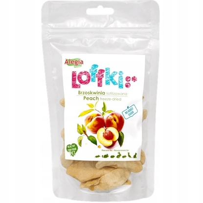 Attēls no ALEGIA Loffki Freeze-dried peach - treat for rodents and rabbits - 15g