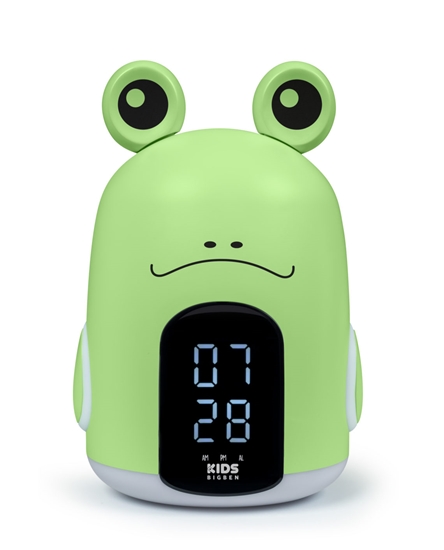 Изображение BIGBEN KIDS ALARM CLOCK WITH NIGHT LIGHT WITH THREE GREEN FROG SOUNDS RKIDSFROG