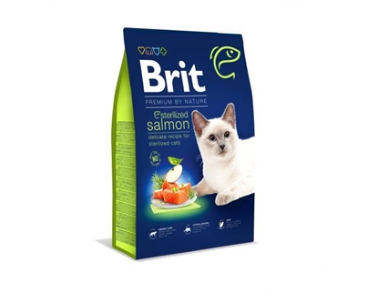 Изображение BRIT Premium by Nature Sterilized  Lašišos - sausas kačių maistas 1,5 kg