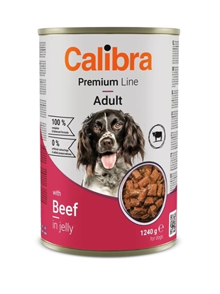 Picture of CALIBRA Premium Line Adult Beef - wet dog food - 1240g