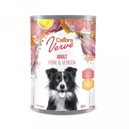 Attēls no CALIBRA Verve Adult Pork & Venison - wet dog food - 400g