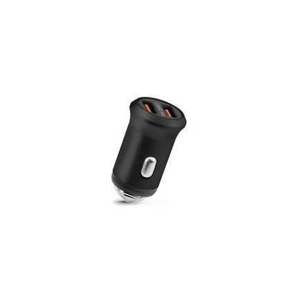 Attēls no Car Charger 12W 2xUSB By Fonex Black By Fonex Black