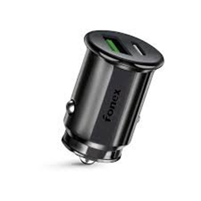 Picture of Ładowarka Fonex Car Charger 36W USB + Type-C PD By Fonex Black