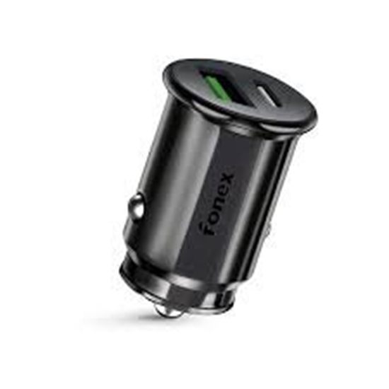 Picture of Ładowarka Fonex Car Charger 36W USB + Type-C PD By Fonex Black