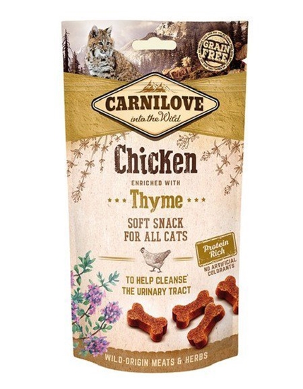 Picture of CARNILOVE Semi-Moist Snack Chicken & Thyme - Kačių skanėstas su vištiena ir čiobreliais - 50 g