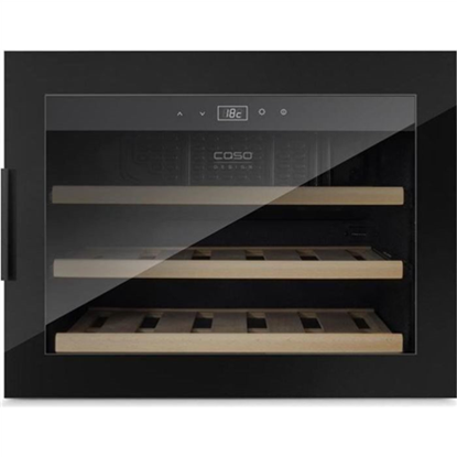 Attēls no Caso Wine cooler WineSafe 18 EB  Built-in  Bottles capacity Up to 18 bottles  Cooling type Compressor technology  Black