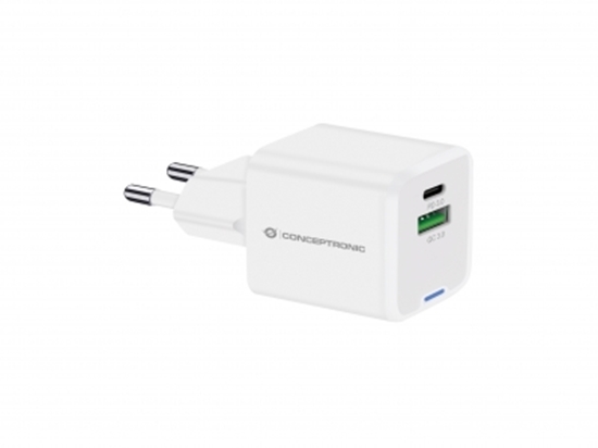 Изображение CONCEPTRONIC Ladegerät 2Port  20W,1xUSB-C,1xUSB-A   1.5m  ws