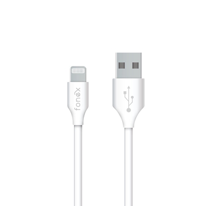 Attēls no Data Cable USB to Lightning 10W 1.5m By Fonex White