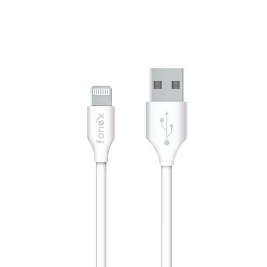 Изображение Data Cable USB to Lightning 10W 1.5m By Fonex White