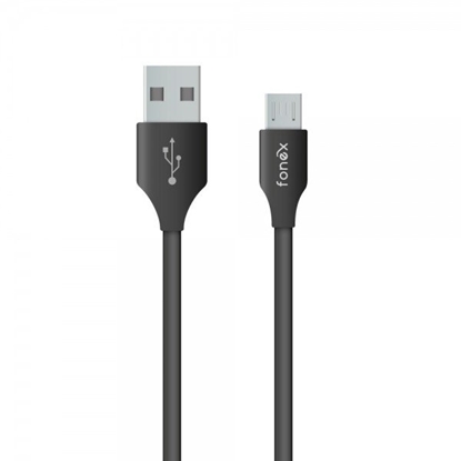 Изображение Data Cable USB to Micro USB 12W 1.5m By Fonex Black