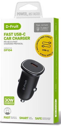 Attēls no D-Fruit car charger USB-C 30W (DF104)