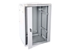 Picture of DIGITUS DN-WD19 18U/600 Wallmount double section Cabinet 19 18U 901/600/600 glass grey mounted