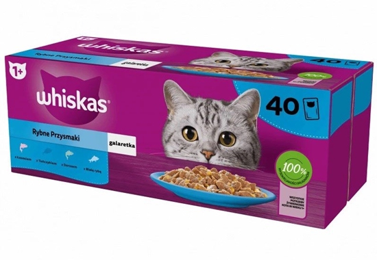 Picture of drėgnas kačių ėdalas WHISKAS Fish Favourites in jelly-40x85g