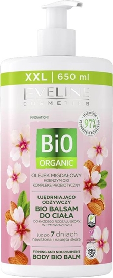 Изображение Eveline Eveline Cosmetics Bio Organic ujędrniająco-odżywczy bio balsam do ciała do każdego rodzaju skóry Olejek Migdałowy 650m