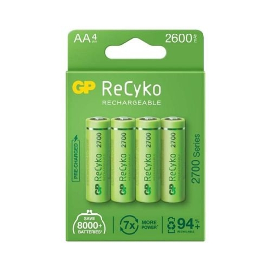 Изображение GP 270AAHCE-EB4 Rechargeable Batteries 4 x AA 2600mAh