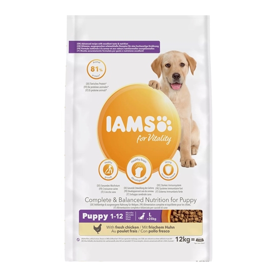 Picture of IAMS for Vitality Puppy Large Breed - dry dog ​​food - 12 kg