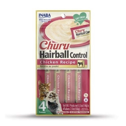 Picture of INABA Churu Hairball Chicken - skanėstas katėms - 4x14 g