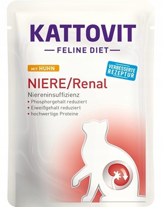 Attēls no KATTOVIT Feline Diet Niere/Renal Chicken - wet cat food - 85g