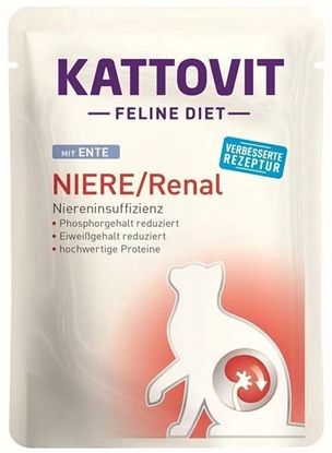 Attēls no KATTOVIT Feline Diet Niere/Renal Duck - wet cat food - 85g