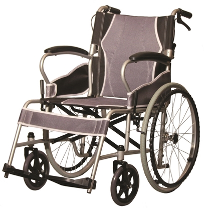 Attēls no Lightweight steel Wheelchair with brakes AT52301