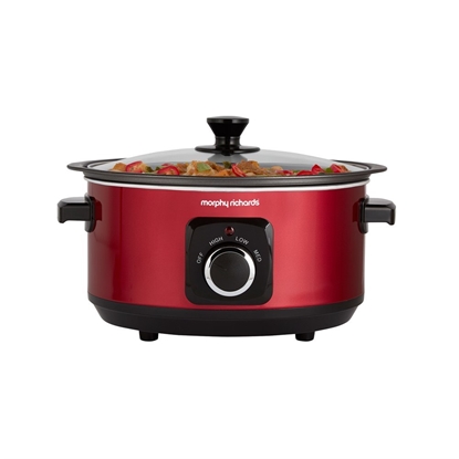 Picture of Morphy Richards 460014 slow cooker 3.5 L 163 W Black, Red