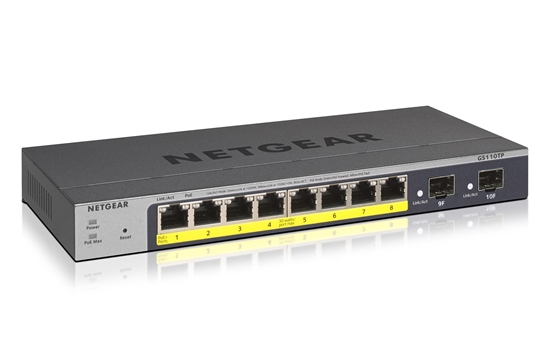 Picture of NETGEAR GS110TP Managed L2/L3/L4 Gigabit Ethernet (10/100/1000) Power over Ethernet (PoE) Grey