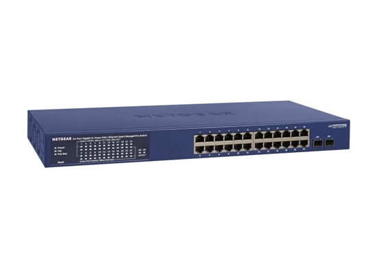 Picture of NETGEAR GS724TP-300EUS network switch Managed L2/L3/L4 Gigabit Ethernet (10/100/1000) Power over Ethernet (PoE) Blue