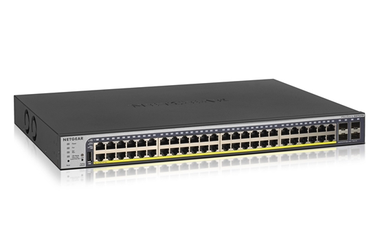 Picture of NETGEAR GS752TP-300EUS network switch Managed L2/L3/L4 Gigabit Ethernet (10/100/1000) Power over Ethernet (PoE) 1U Black