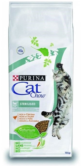 Изображение Purina Cat Chow Sterilized sausas kačių maistas 15 kg Suaugusiems Viščiukas