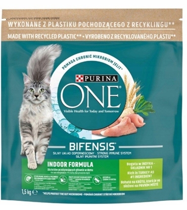 Изображение PURINA One Bifensis Indoor Formula - sausas kačių maistas - 1,5 kg