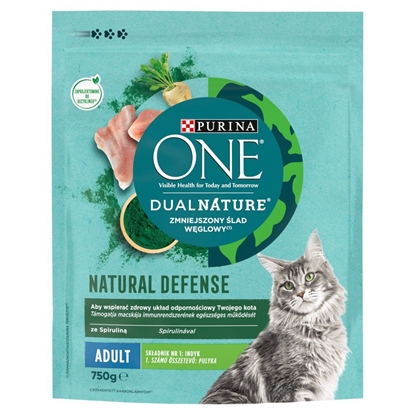 Picture of PURINA One DualNature Natural Defense Adult - sausas kačių maistas - 750 g