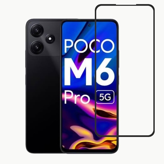 Изображение Riff 6D 0.4mm Aizsargstikls ar Melnu rāmīti priekš Xiaomi Redmi Note 13 5G/Note 13 Pro 4G/Poco M6 Pro 4G