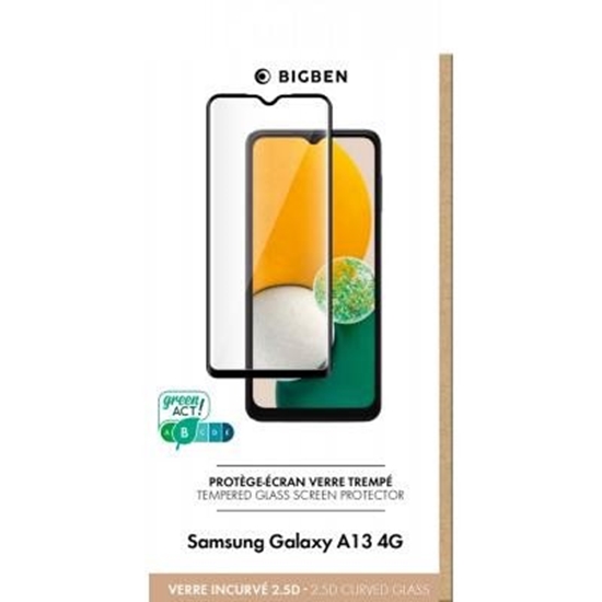 Изображение Samsung Galaxy A13 4G Tempered 2.5D Screen Glass By BigBen Black