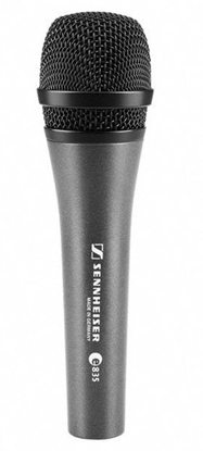 Picture of SENNHEISER E 835, VOCAL MICROPHONE, DYNAMIC, CARDIOID, 3-PIN XLR-M, ANTHRACITE