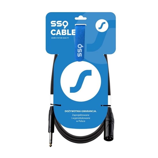 Picture of SSQ JSXM1 - XLR male - Jack stereo 6,3 mm cable , 1 m