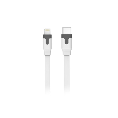 Изображение Kabel USB Muvit Type-C Cable Lightning 1m 3A By Muvit Baltas