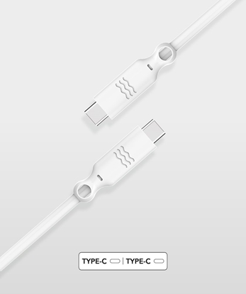 Attēls no Type-C to Type-C Cable 2m By Bigben White