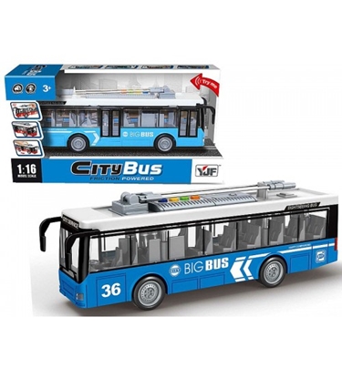 Изображение Trolejbuss ar gaismu un skaņu (inerce) 30 cm 577268