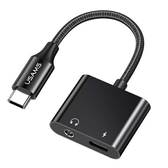 Изображение Usams AU15 USB-C - jack 3.5m DAC + USB-C PD Adapter 60W