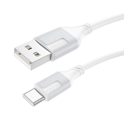 Изображение USB kabelis Borofone BX101 USB-A to USB-C 1.0m baltas