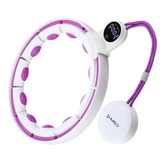 Picture of Vingrošanas rinķis ar atsvaru un skaitītāju HHM17 HULA HOP WHITE/VIOLET MAGNETIC WITH WEIGHT + COUNTER HMS