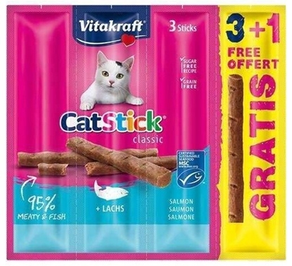 Изображение VITAKRAFT Cat Stick Salmon - cat treats - 3 + 1