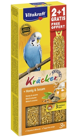 Picture of VITAKRAFT Kräcker Honey and sesame - treats for budgerigar - 2 + 1 pcs.