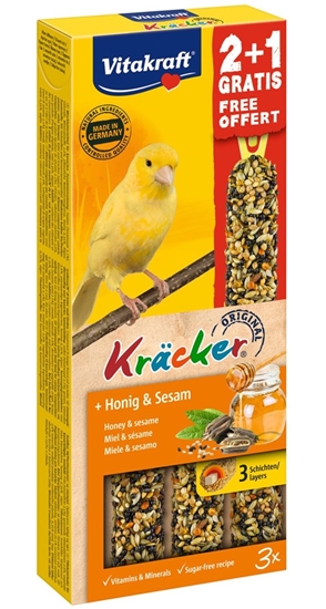 Picture of VITAKRAFT Kräcker Honey and sesame - treats for canary - 2 + 1