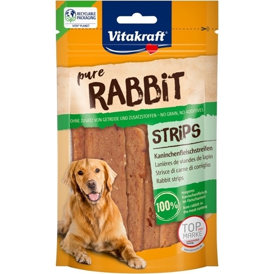 Изображение VITAKRAFT Pure Rabbit Strips - dog treat - 80 g