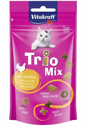 Picture of VITAKRAFT Trio Mix Poultry - cat treats - 60g