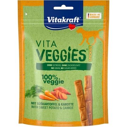 Изображение VITAKRAFT Vita Veggies Stickies Carrot with sweet potato - dog treat - 80 g